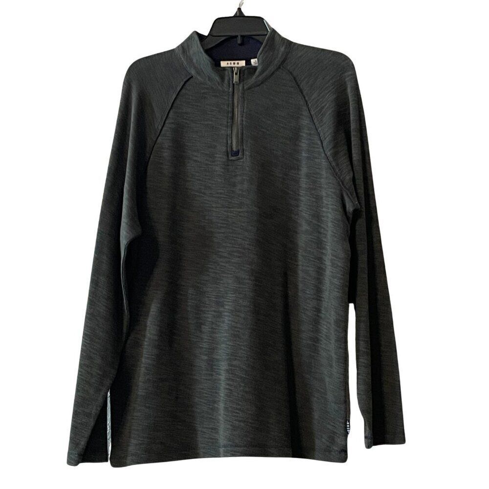 NWT Rowm Mock Neck Quarter Zip Sweater in Gray Sz. L